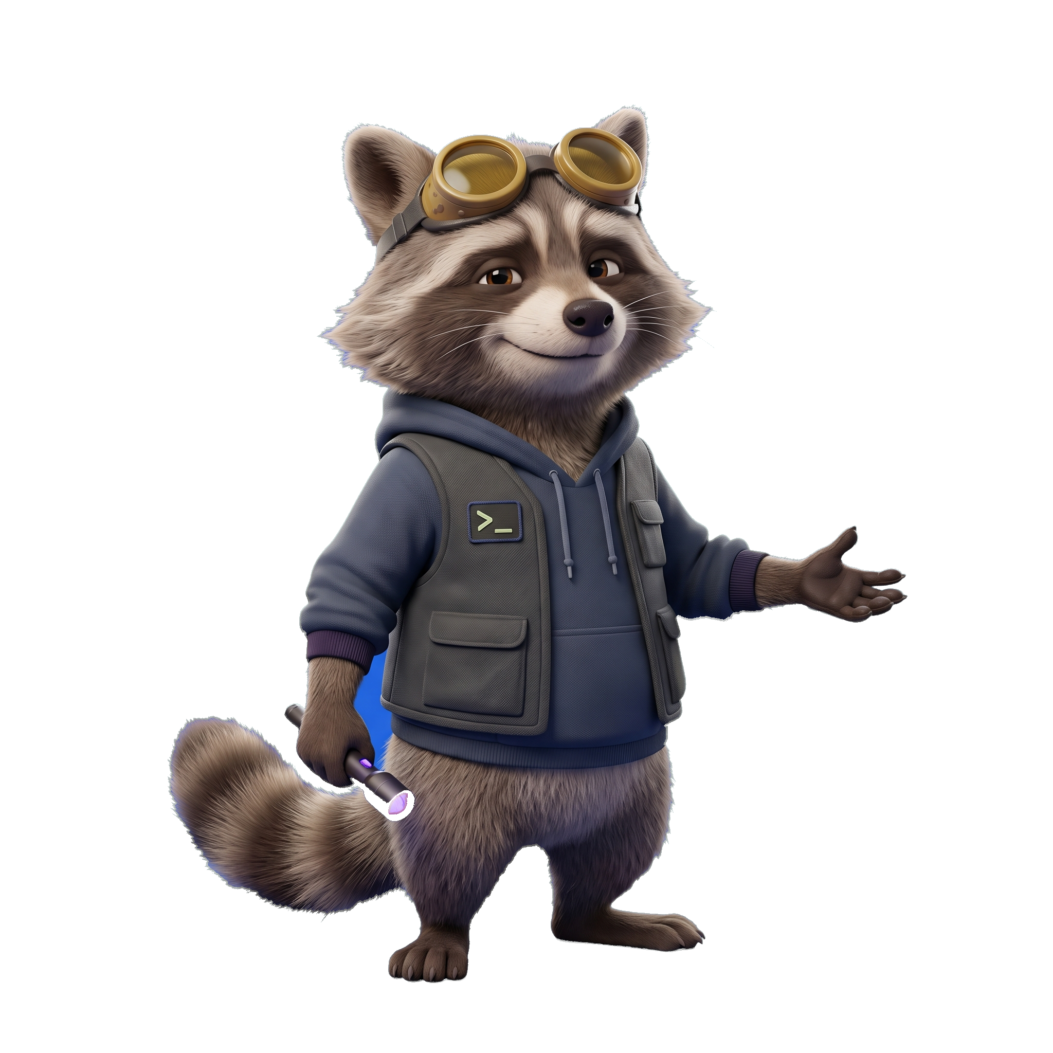 Nix the Raccoon mascot — SanitAI install complete, scan your LLM exports for leaked secrets and API keys