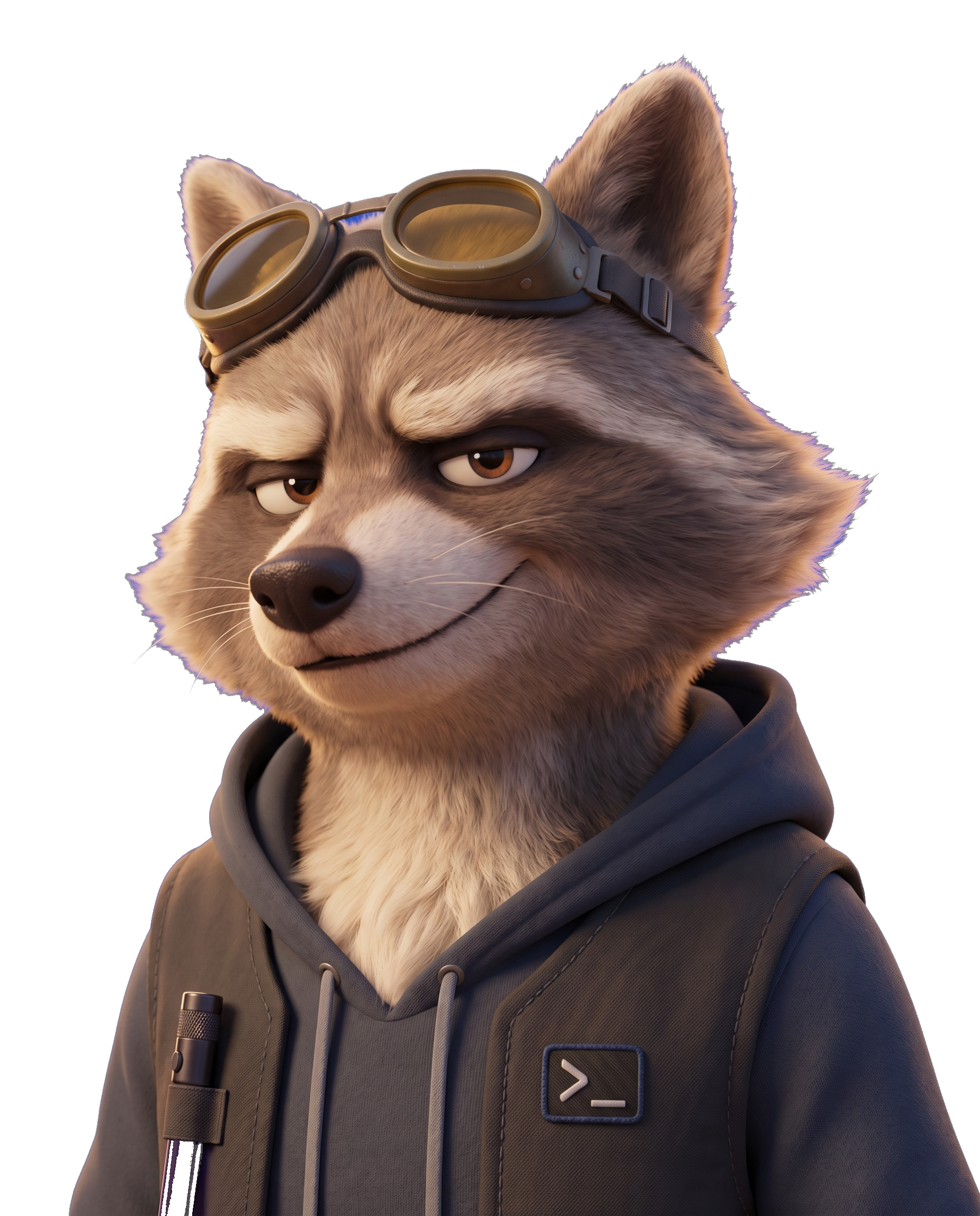 Nix the Raccoon mascot — SanitAI secret scanner, dry look after finding leaked credentials in an LLM export